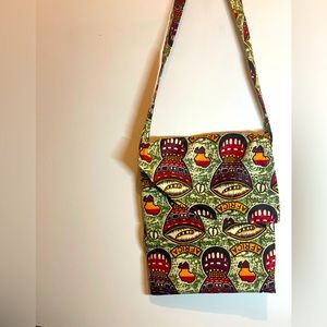 Bold African Ankara Print cross body bag ✨